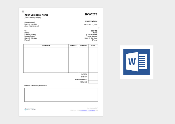 Free Invoice Template - Word (.docx)