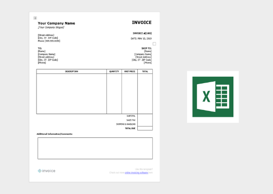 Professional Invoice Template Excel from getinvoice.co