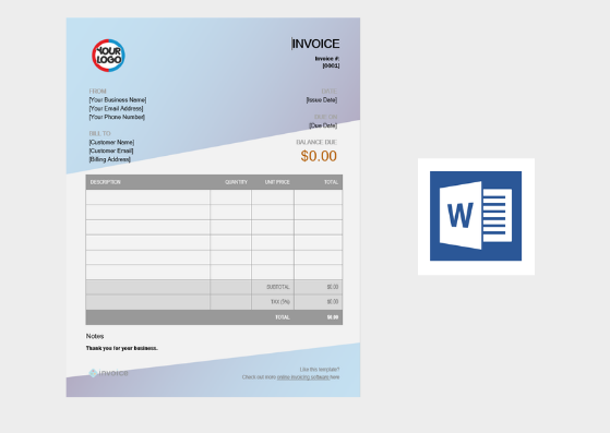 Invoice Template For Microsoft Word from getinvoice.co